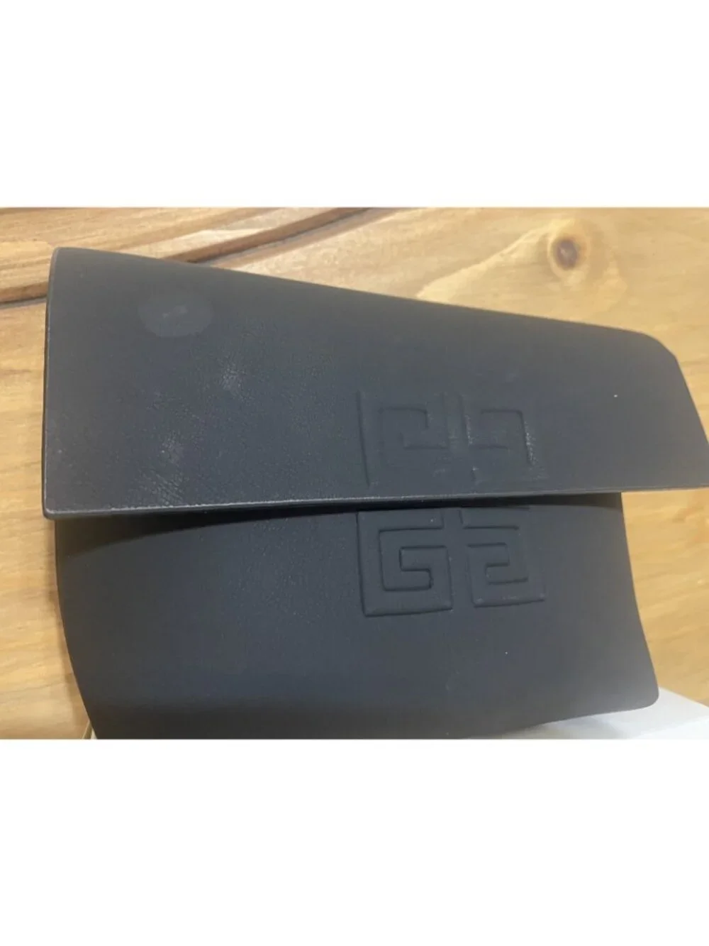 Givenchy-Parfum-Cosmetic Bag Trousse Clutch Genuine Black Flap Pouch Logo w/box